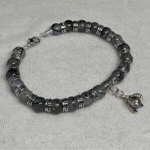 Elegant Silver Beaded Bracelet